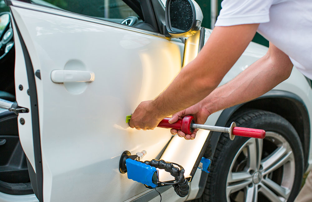 Auto-Dellenzieher, kleiner für kleine Dellen, Türbeulen, Hagelschäden